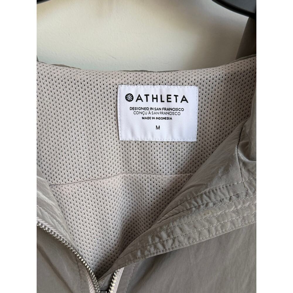 Athleta Day Drift Long Sleeve Full Zip Hooded Jacket Abalone Sheen Womens Medium - Picture 6 of 11